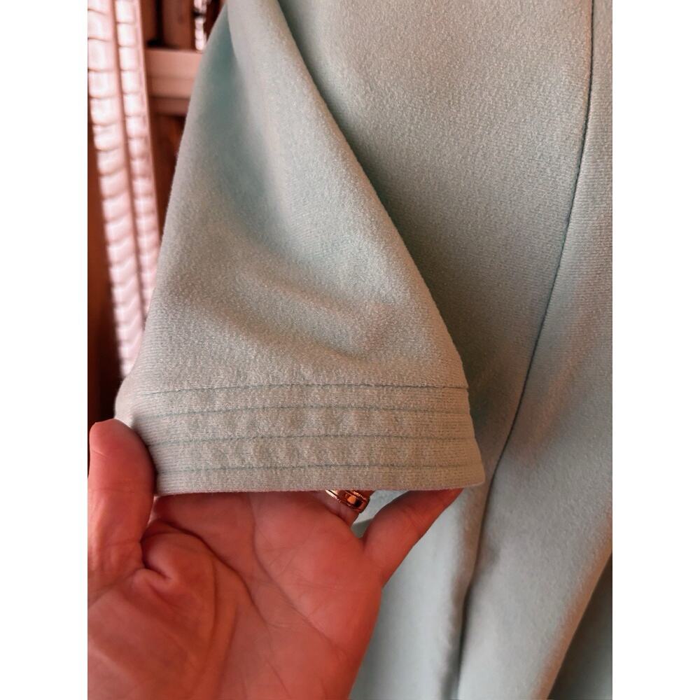 Vintage Vanity Fair Womens MEDIUM Velour Robe Soft Green Zipper grannycore - Picture 5 of 7